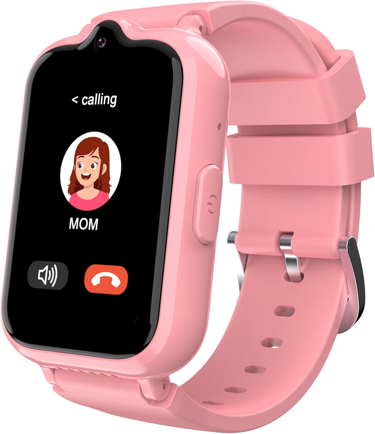 GPS Tracker Kids Smart Watch - SOS Calling & Video Chat - Pink