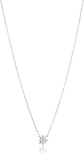 Cubic Zirconia North Star Necklace with 18ft Cable Chain - Timeless