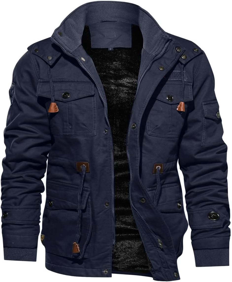 TACVASEN Men's Winter Jacket with Fleece Lining and Hood