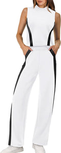 Two Piece Sets for Women Mock Neck Lounge Set - Wide Leg Travel Fit