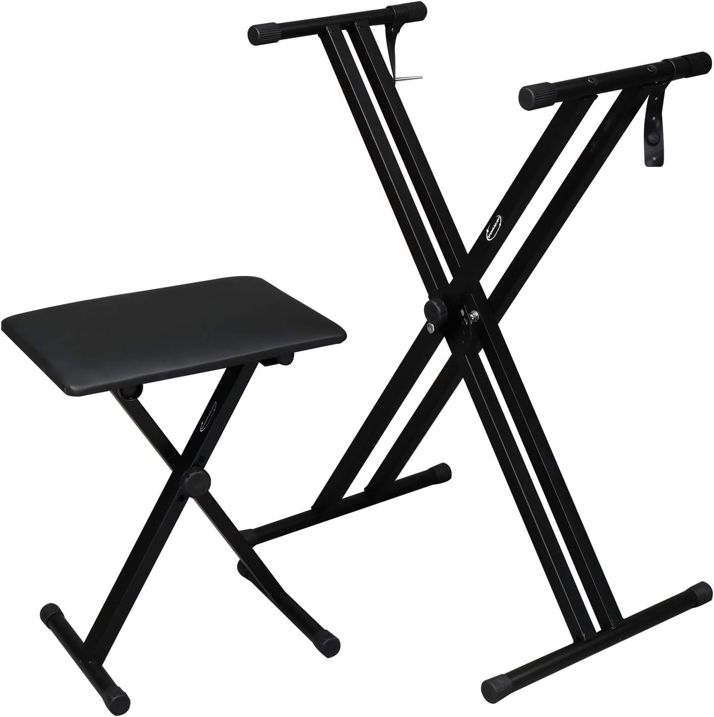 Adjustable Double-X Keyboard Stand & Bench by ShowMaven