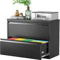 Greenvelly 2 Drawer File Cabinet Lateral Filing Cabinet - Secure Heavy