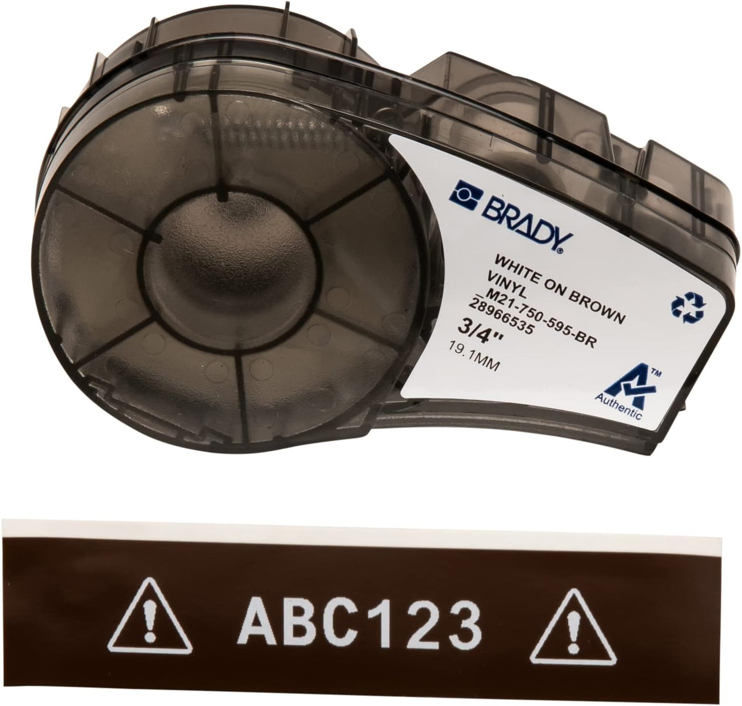 Brady Authentic All-Weather Vinyl Label for Indoor/Outdoor Use