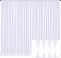 White Sheer Backdrop Curtains - 20x10FT, Wrinkle-Free, Perfect for Parties!