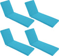 Set of 4 Stylish Waterproof Outdoor Chaise Lounge Cushions