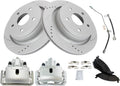 TRQ Brake Pad & Rotor Kit Performance Semi-Metallic for 2002-2004