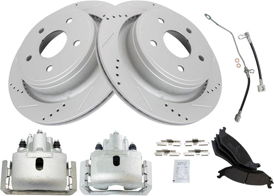 TRQ Brake Pad & Rotor Kit for 2002-2004 Dodge Ram 1500
