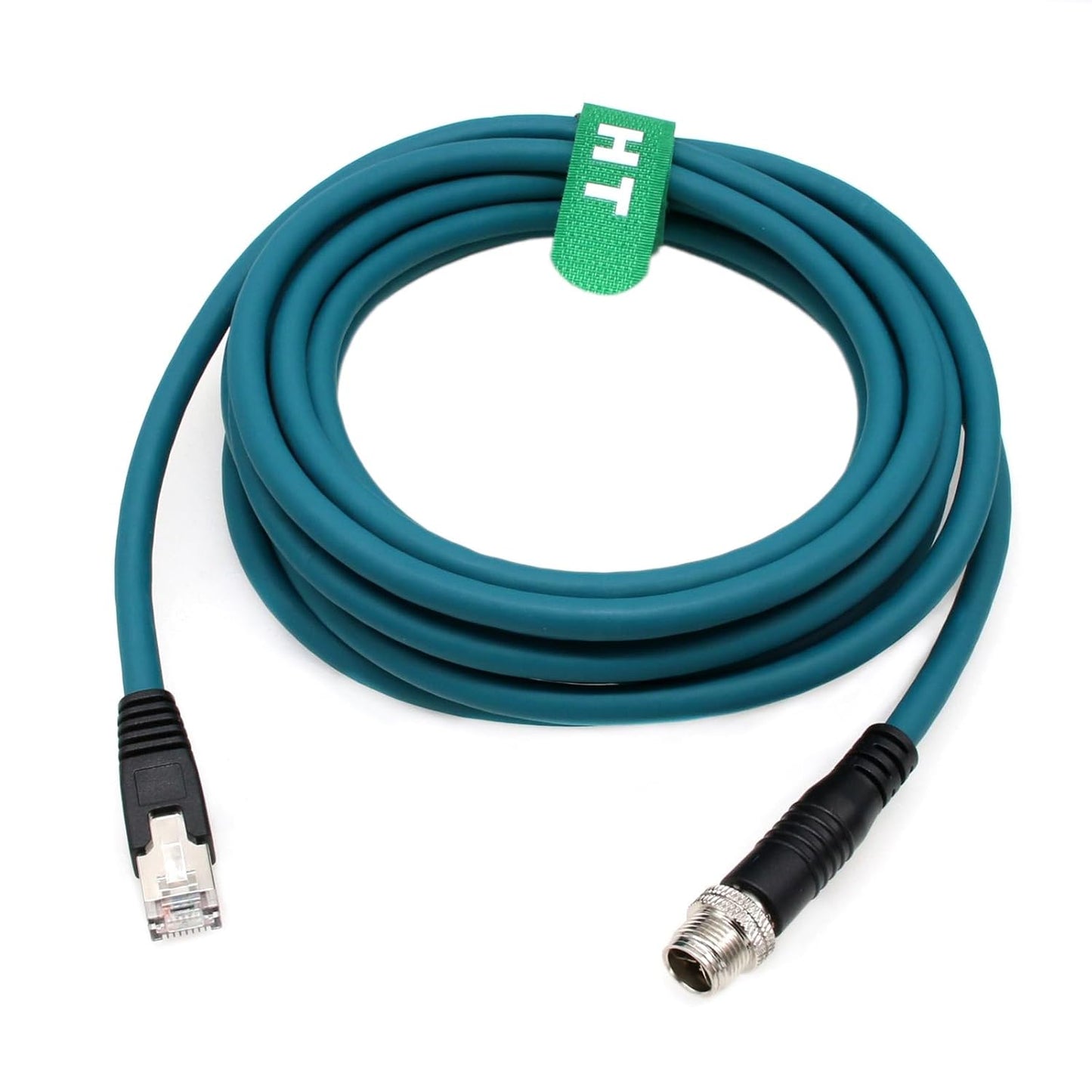 M12 Ethernet 8 Pin X Coded RJ45 CAT7e Cable for High Speed Networks