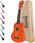 Soprano Ukulele 21 in Hawaiian Wood for Beginners - Bright Orange