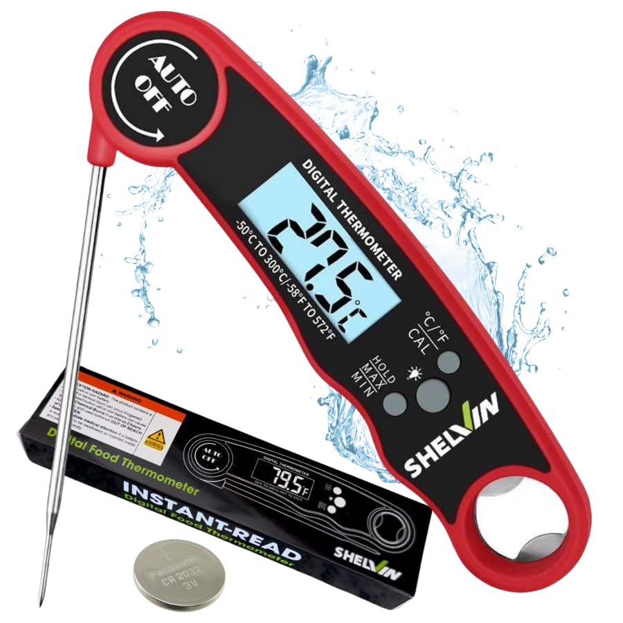 Instant Read Waterproof Meat Thermometer - Shelvin