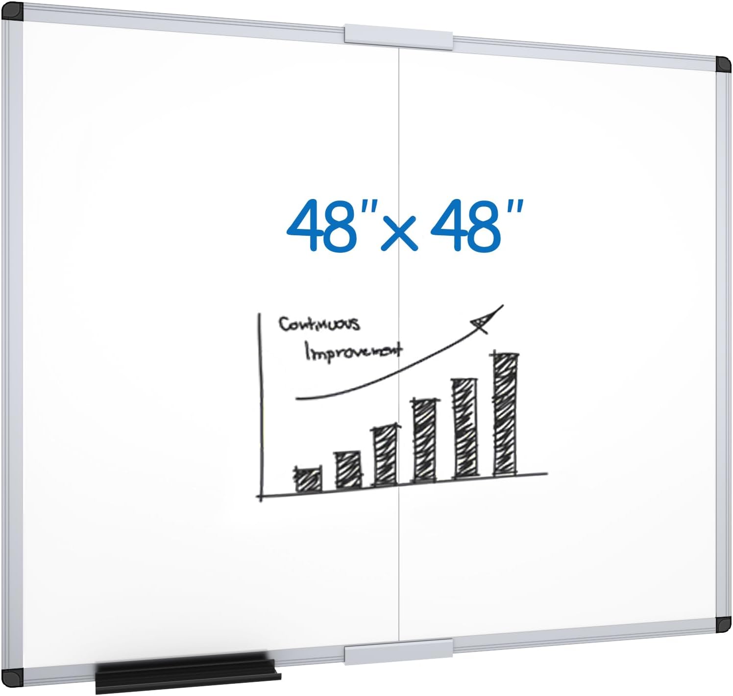 VIZ-PRO Large Dry Erase White Board for Home and Office Use