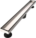 Linear Shower Floor Drain 24 Inch Brushed Nickel Stainless Steel