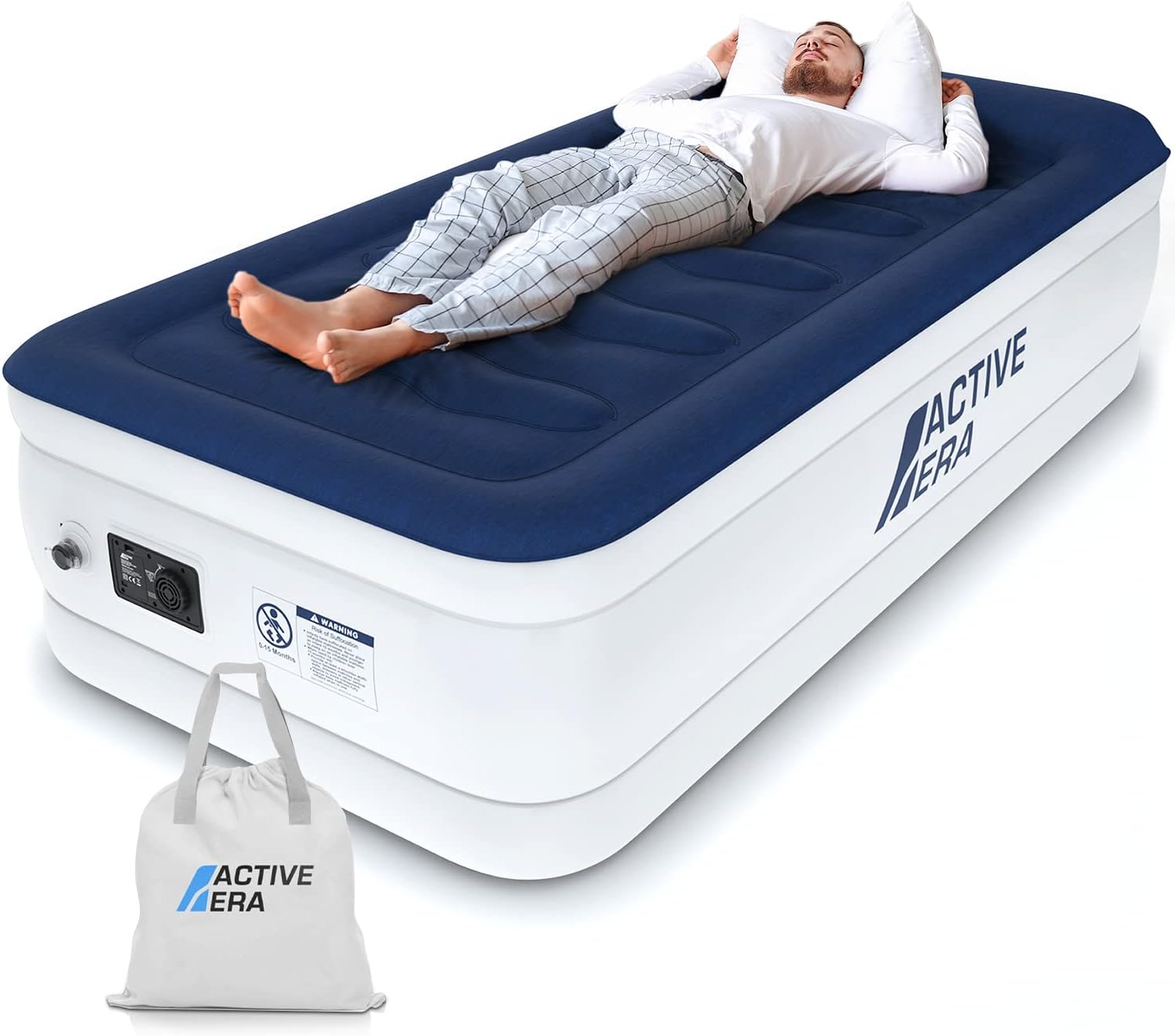 Active Era Luxury Twin Size Air Mattress with Built-in Pump
