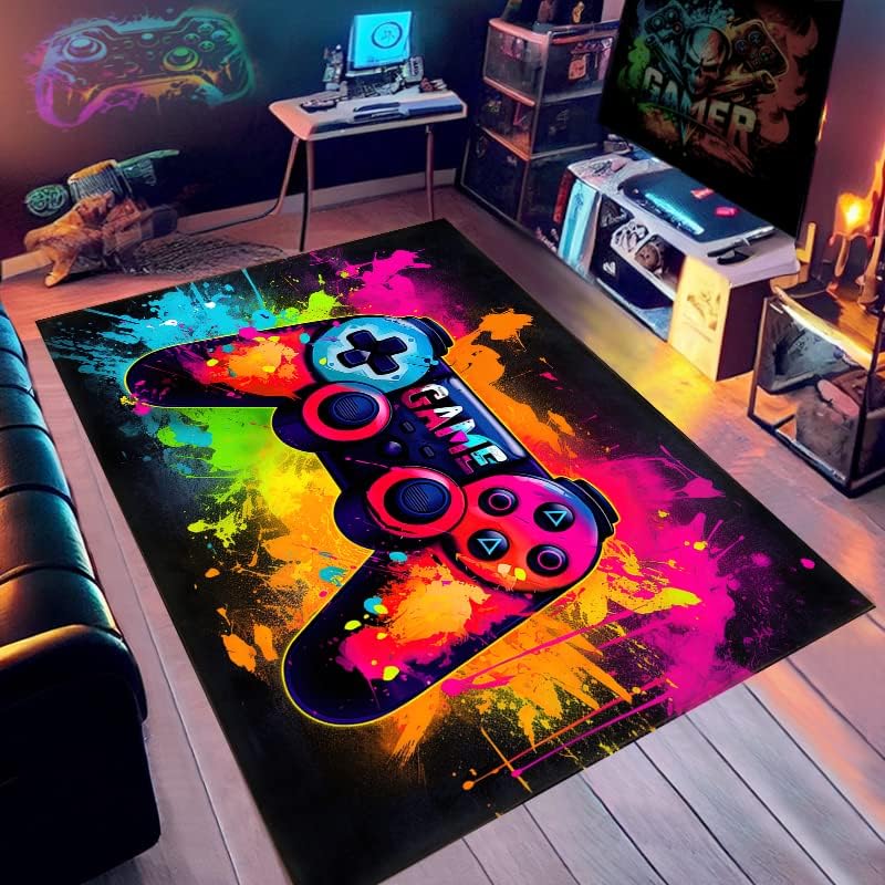Colorful Game Controller Gaming Rug - NEBOTON