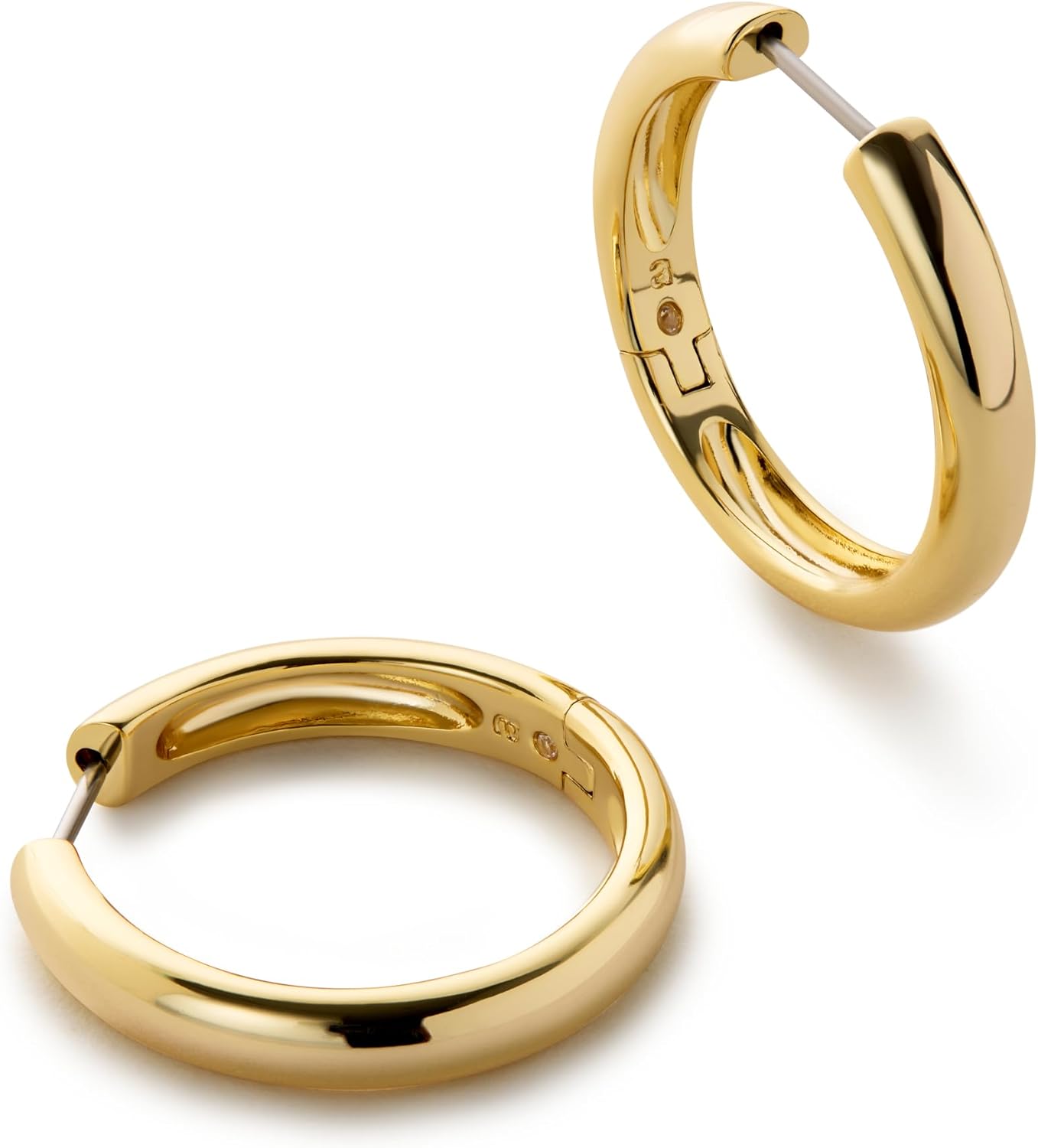 Ana Luisa Giulia Huggie Hoop Earrings - Elegant Gold Plated Style
