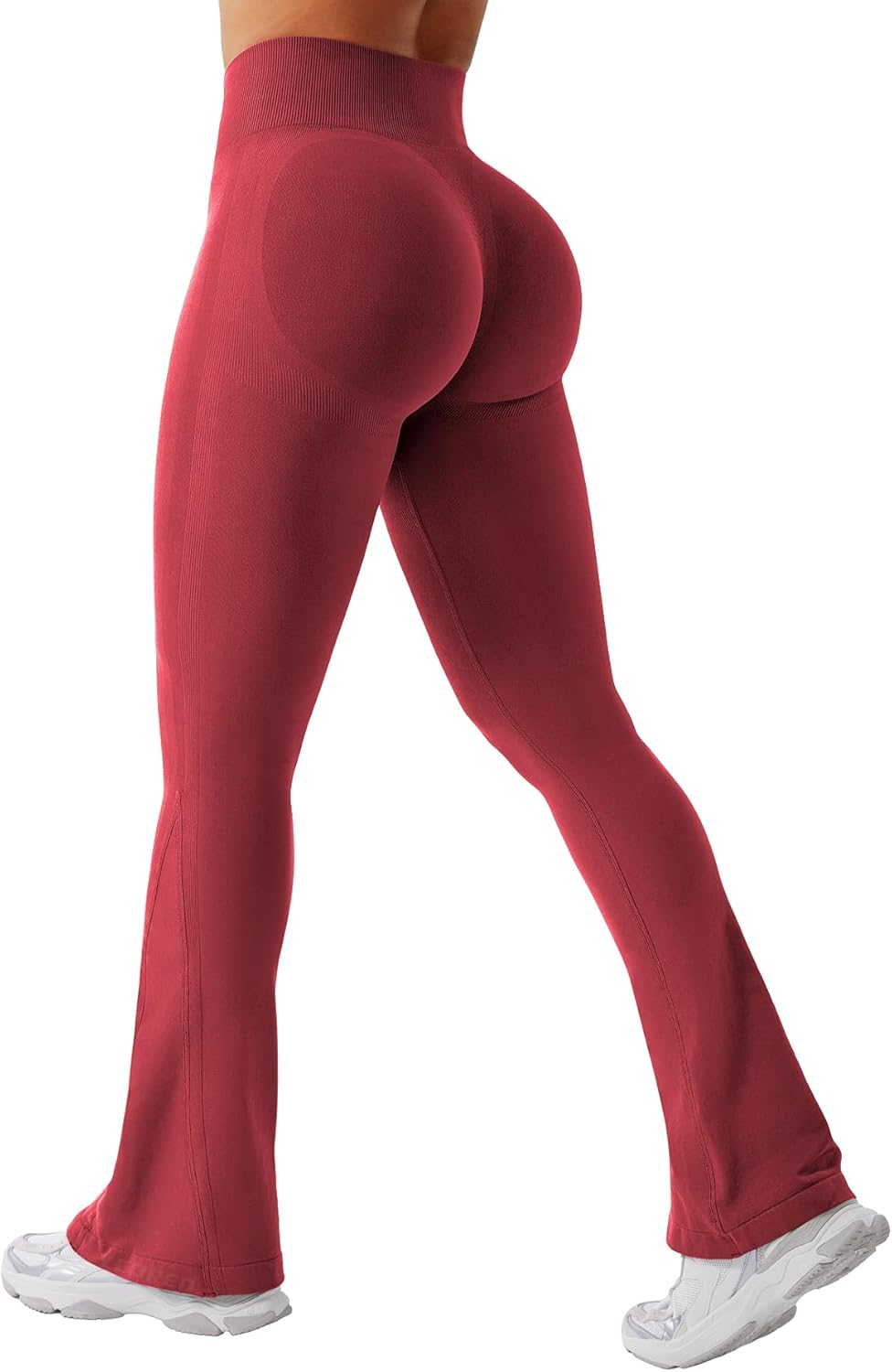 YEOREO Mini Flare Leggings for Women with Hidden Scrunch