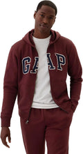 GAP Logo Heritage Hoodie for Men Large Red - Zip Front Comfort
