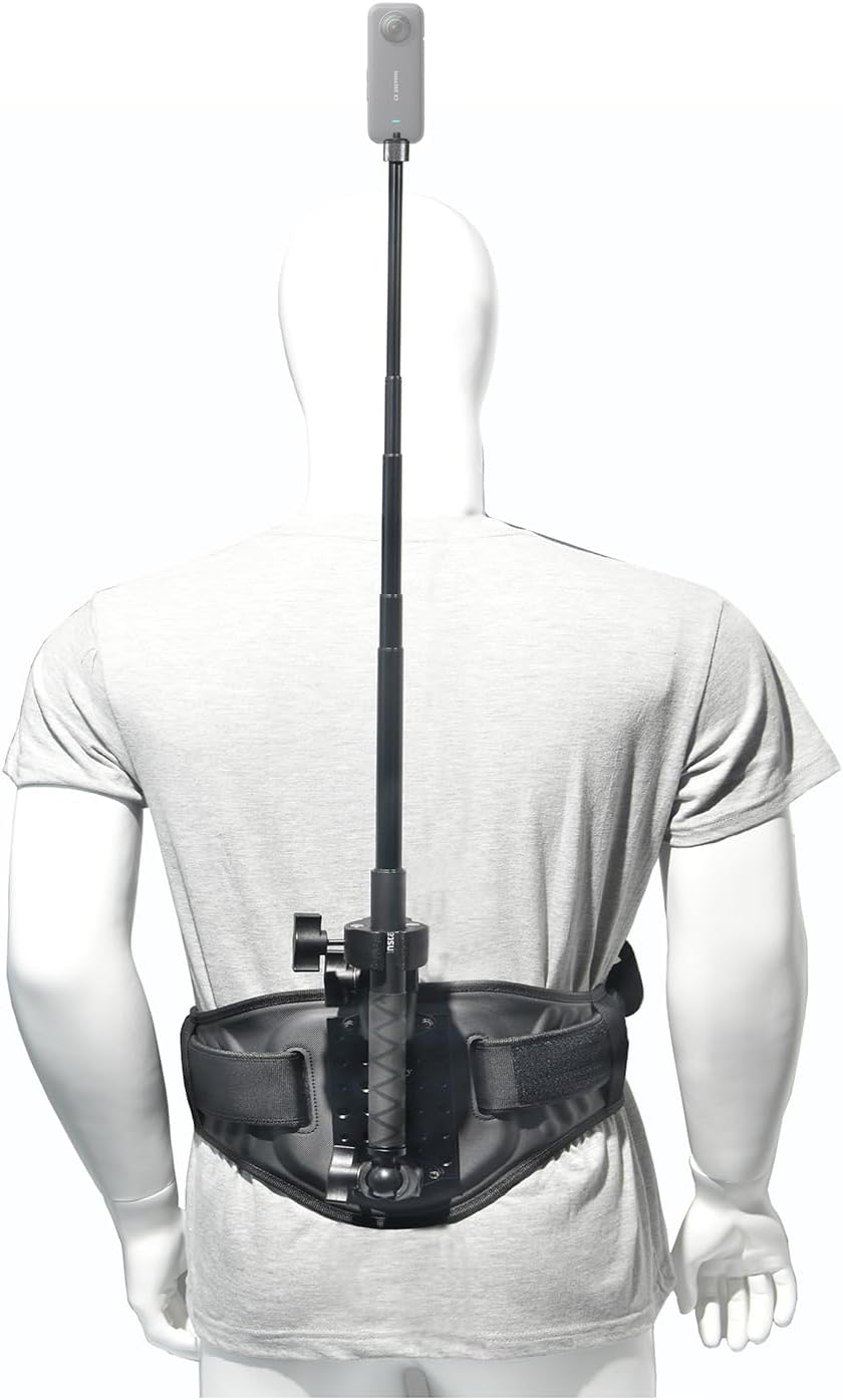 Fotoleey Updated Back Bar Waist Strap Mount for Action Cameras
