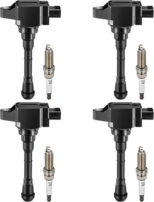 BDFHYK Ignition Coil Pack and Iridium Spark Plugs for Nissan Juke
