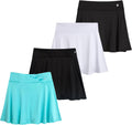 RBX Skorts for Girls - 4 Pack Athletic Tennis Skirts with Shorts