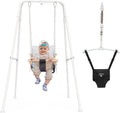 2 in 1 Baby Jumper with Toddler Swing Cotton White - Indoor Outdoor