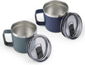 Insulated Stainless Steel Camping Mugs - 2 Pack