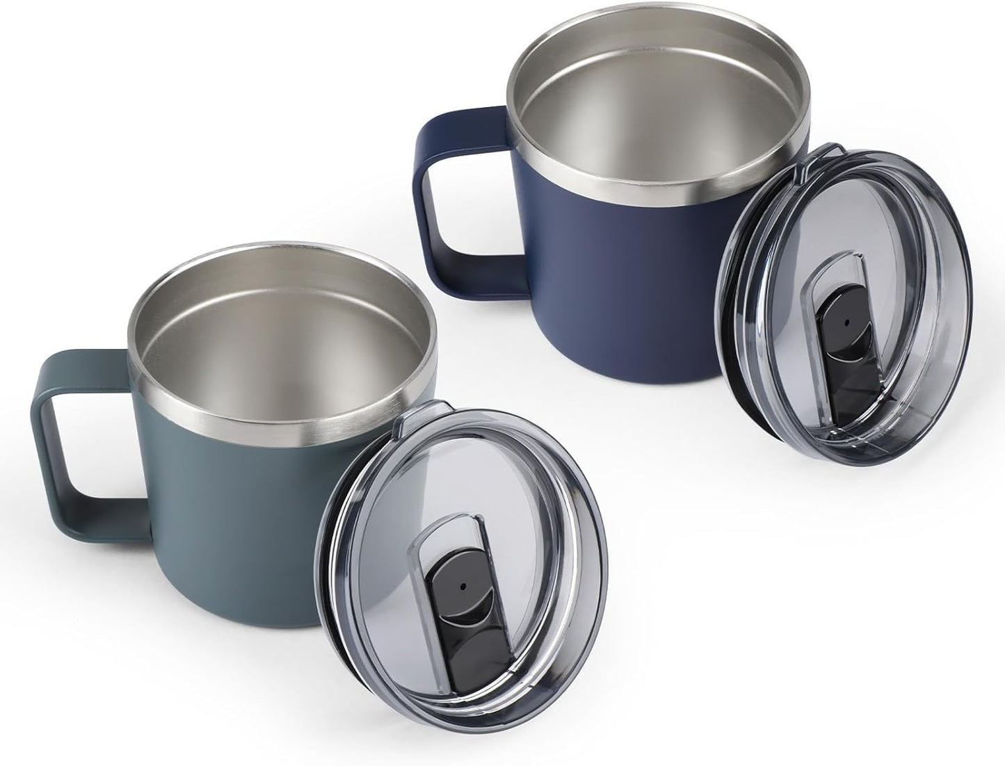 Insulated Stainless Steel Camping Mugs - 2 Pack