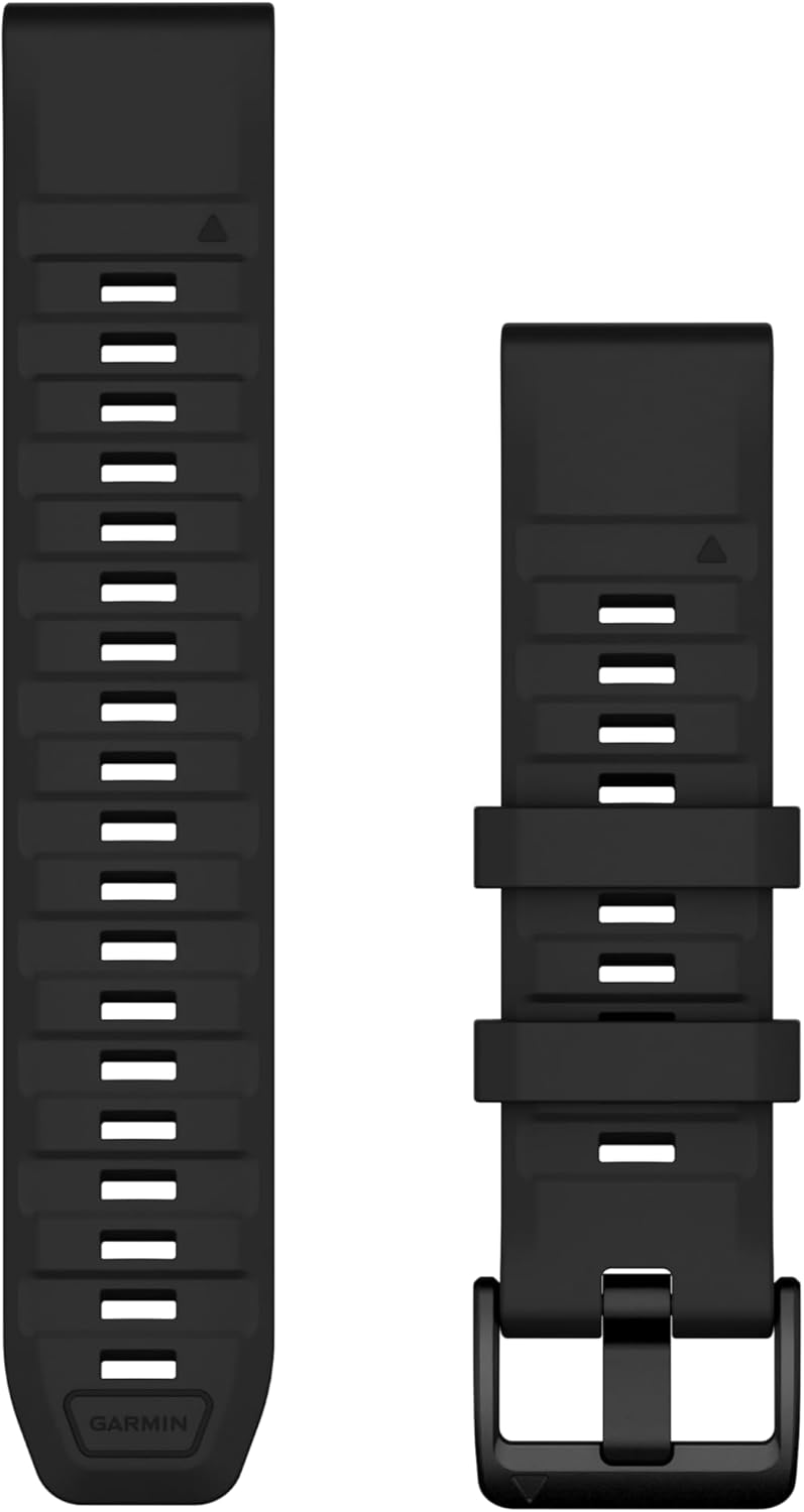 Garmin QuickFit 22mm Black Silicone Band for Easy Swapping