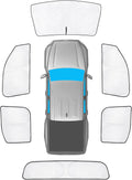 KMF 6pcs Thicken Full Car Window Sun Shades for Toyota Tacoma 2024