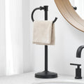 BESy 17 Inch Matte Black Towel Bar for Stylish Bathrooms