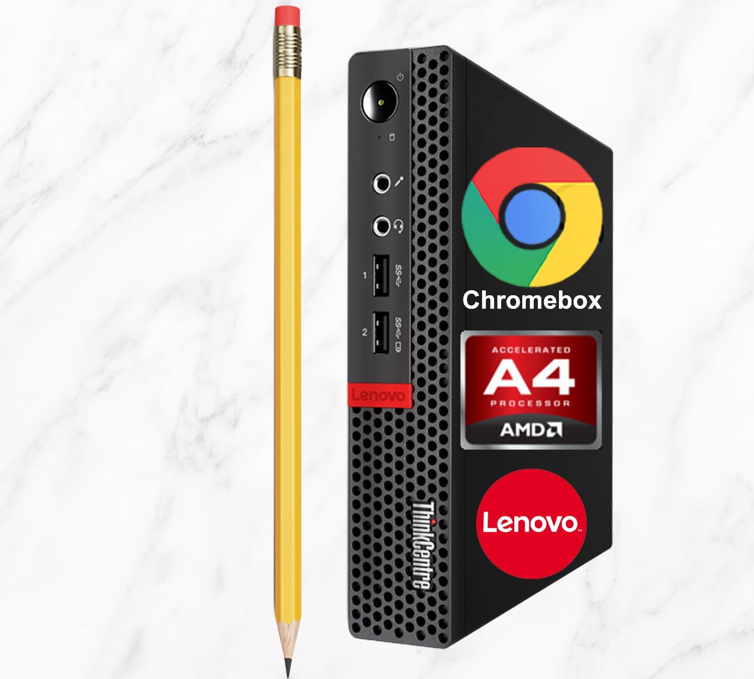 Lenovo ThinkCentre M625q Chromebox Mini PC with AMD A4-9120e