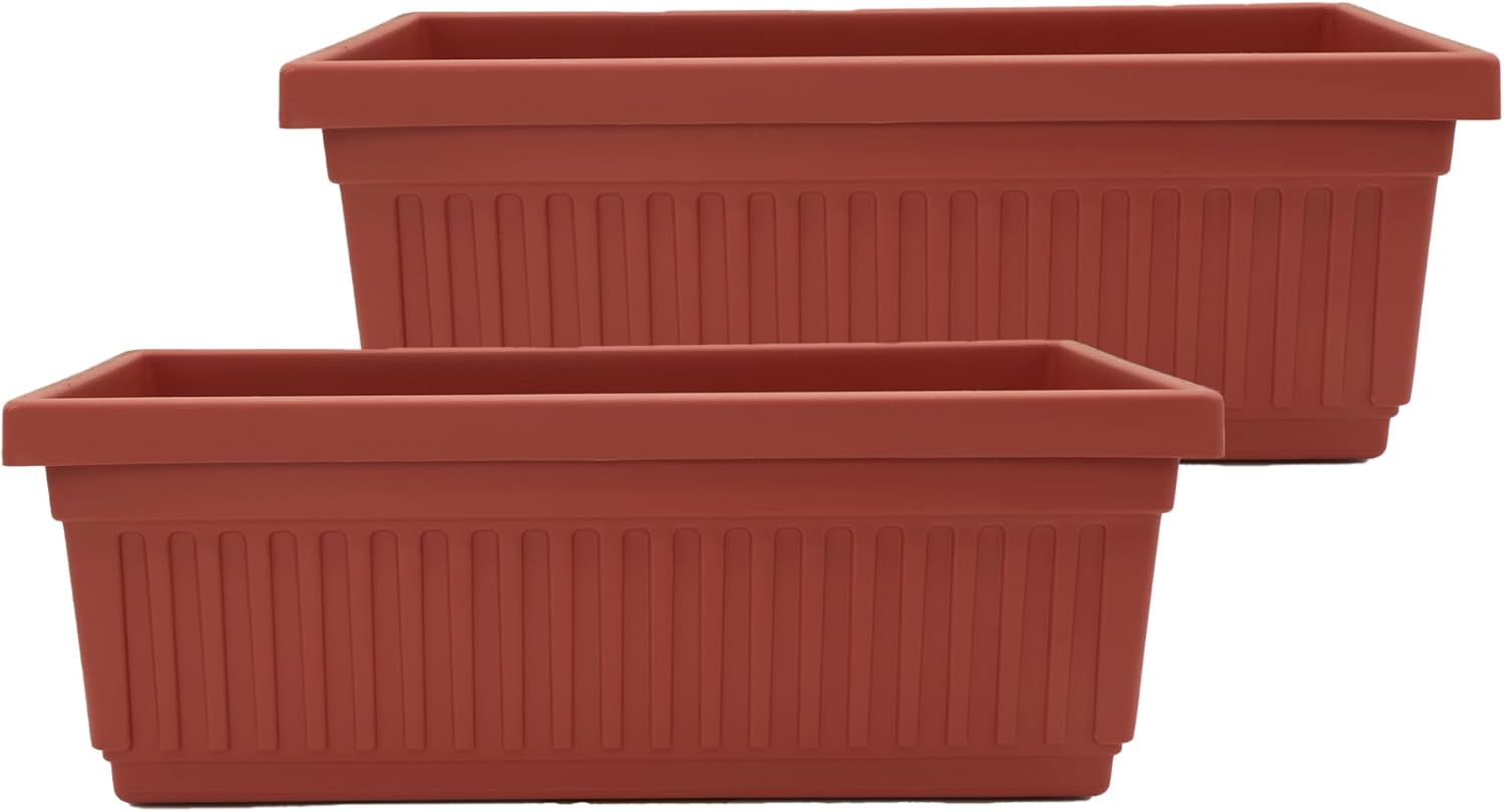 Venetian Window Planter Box for Herbs & Flowers - 24 in Sandstone