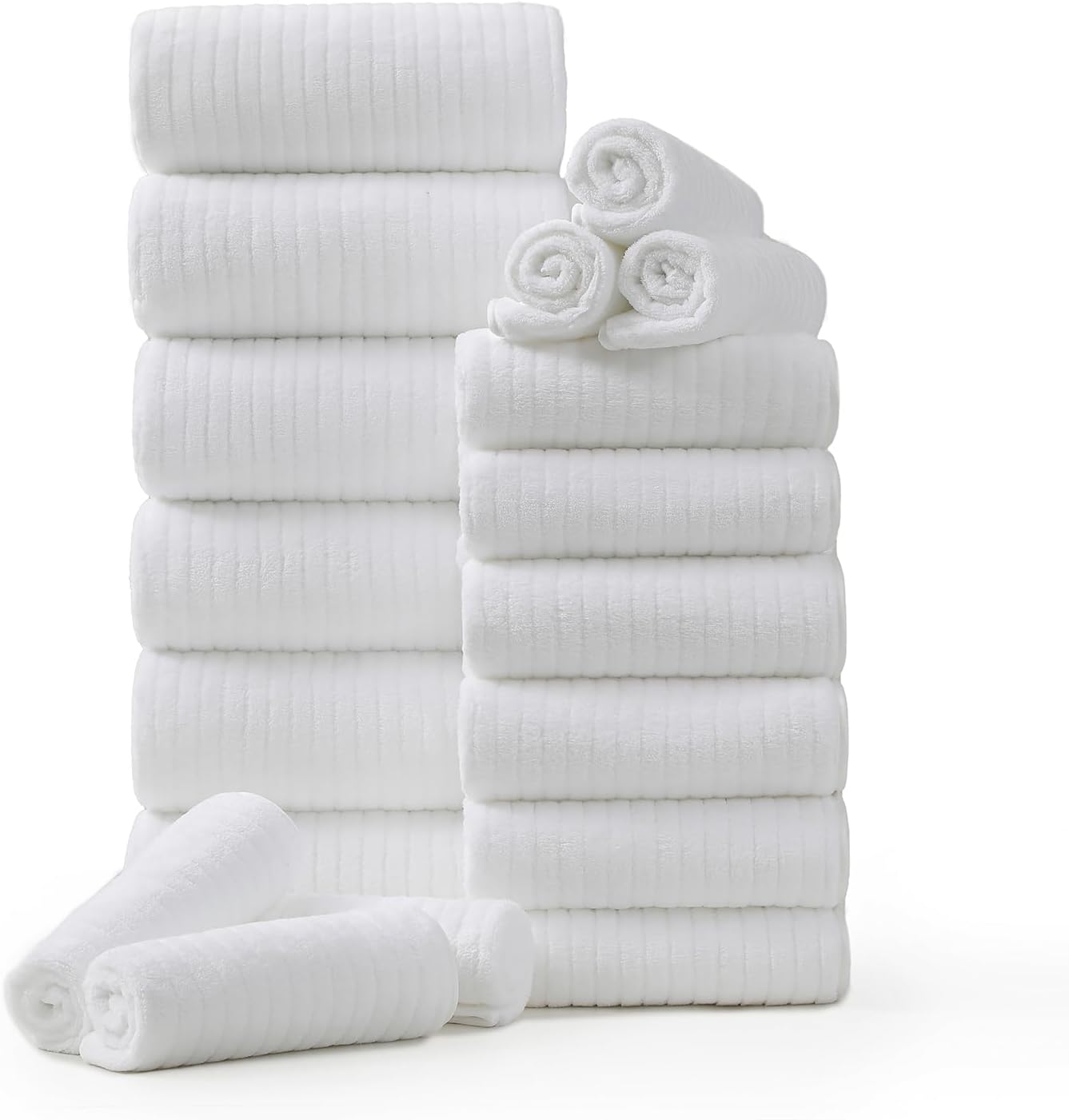 18 Piece Family Bath Towel Set for Luxurious Comfort and Absorbency