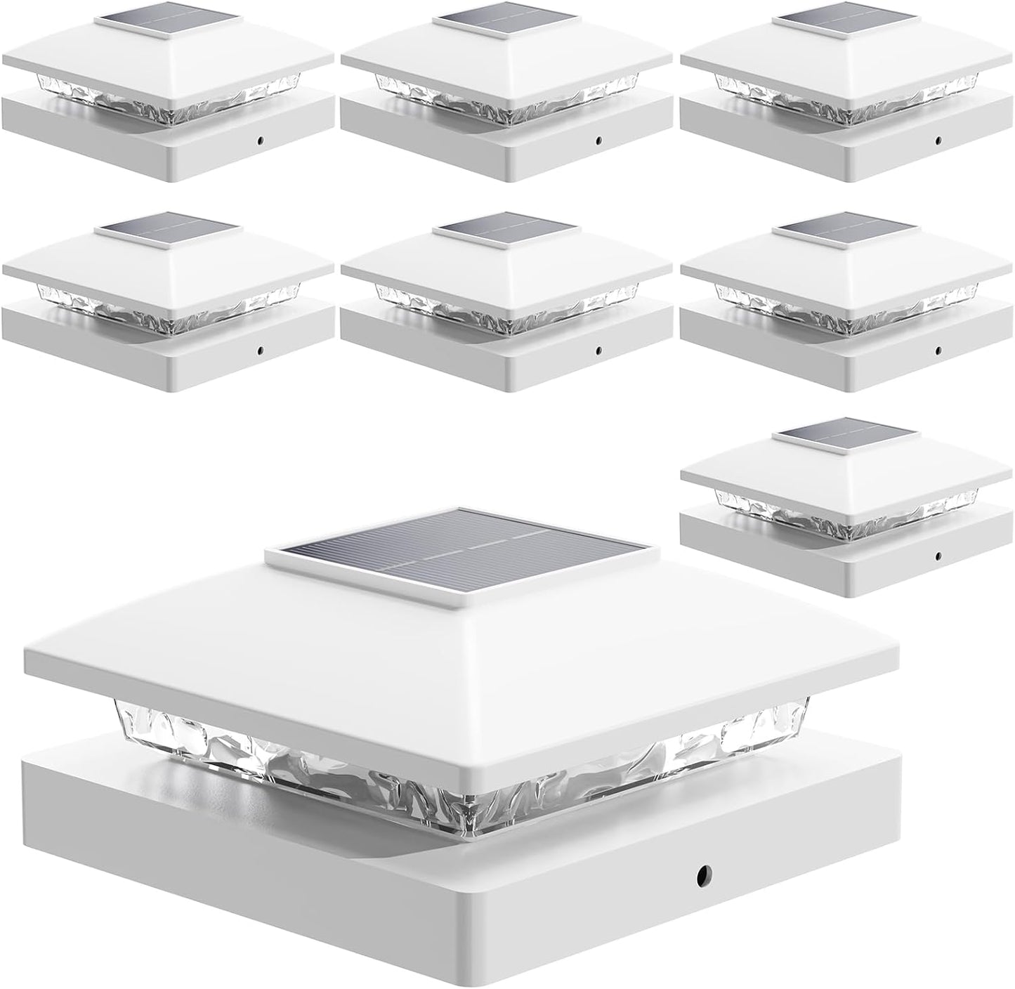Solar Post Cap Lights Outdoor 8pack for Deck and Fence Use