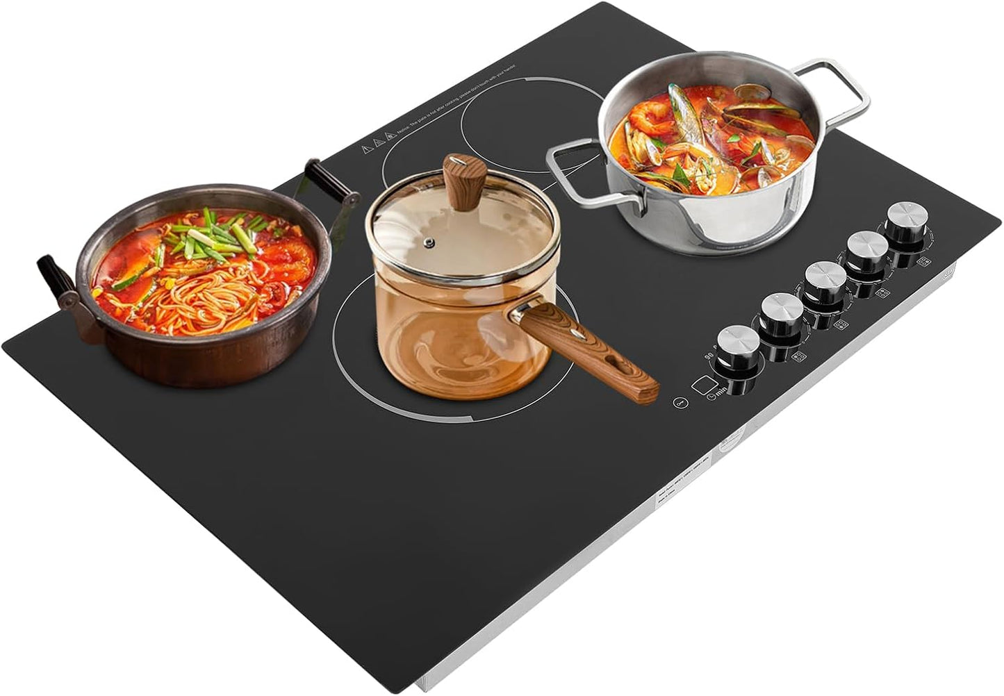 30 Inch Electric Cooktop with 4 Burners and Timer Control