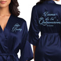 Mis Quince Anos Satin Robe for Her - Personalized Getting-Ready Robe
