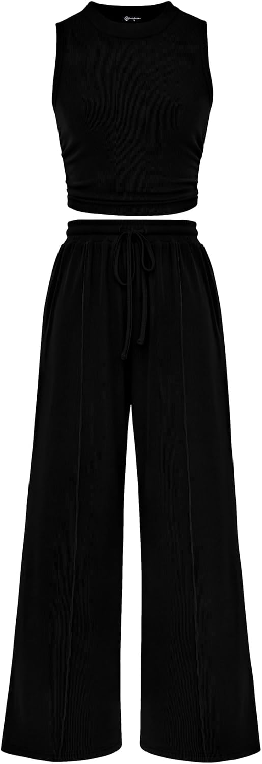 PRETTYGARDEN 2 Piece Sets for Women Summer Lounge Wear Outfits