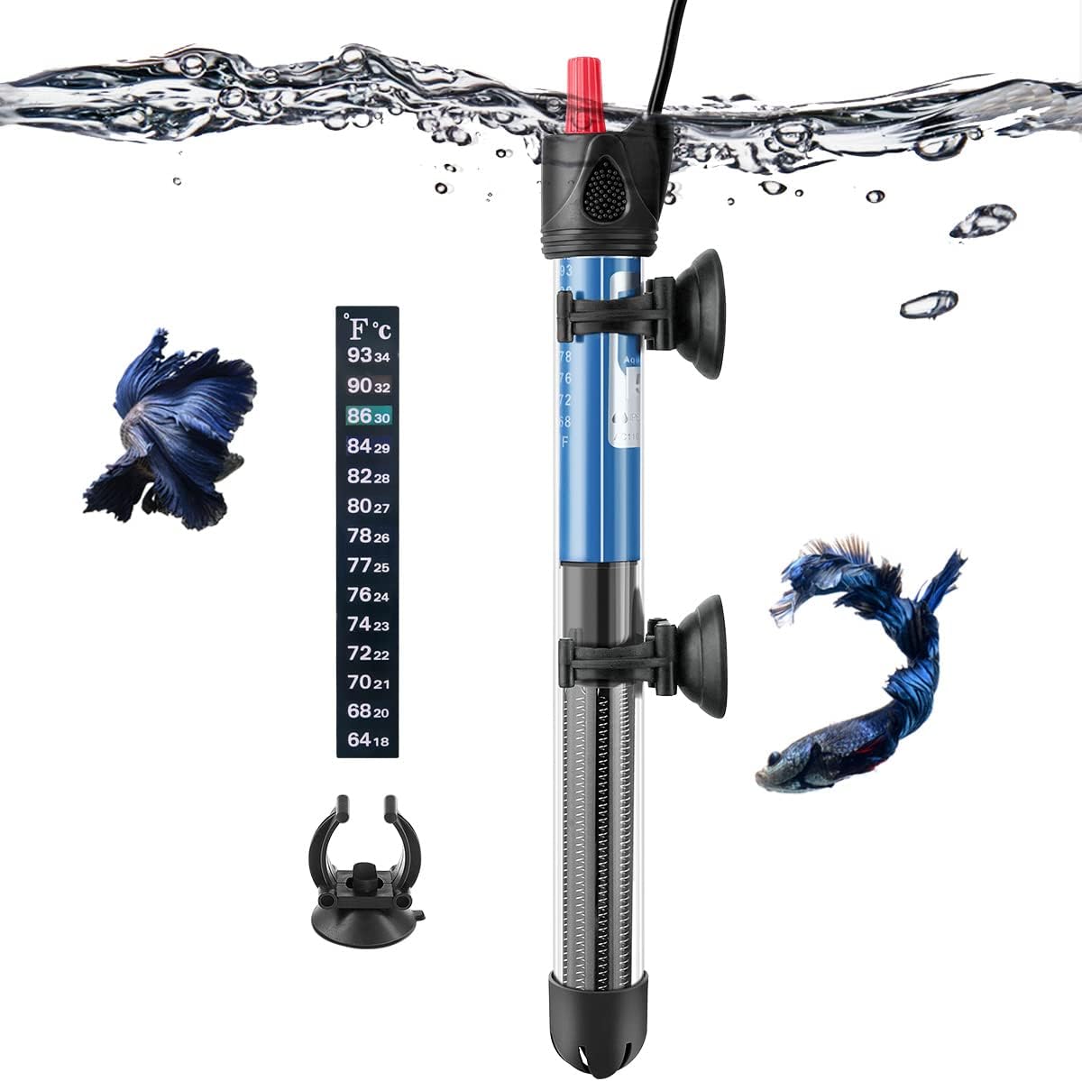 Adjustable 100W Aquarium Heater - Perfect for 5-70 Gallon Fish Tanks!