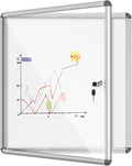 28in x 26in Enclosed Lockable Bulletin Board - Secure Whiteboard
