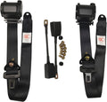 Universal 3pt Adjustable Retractable Lap Seat Belt Kit - Easy Install