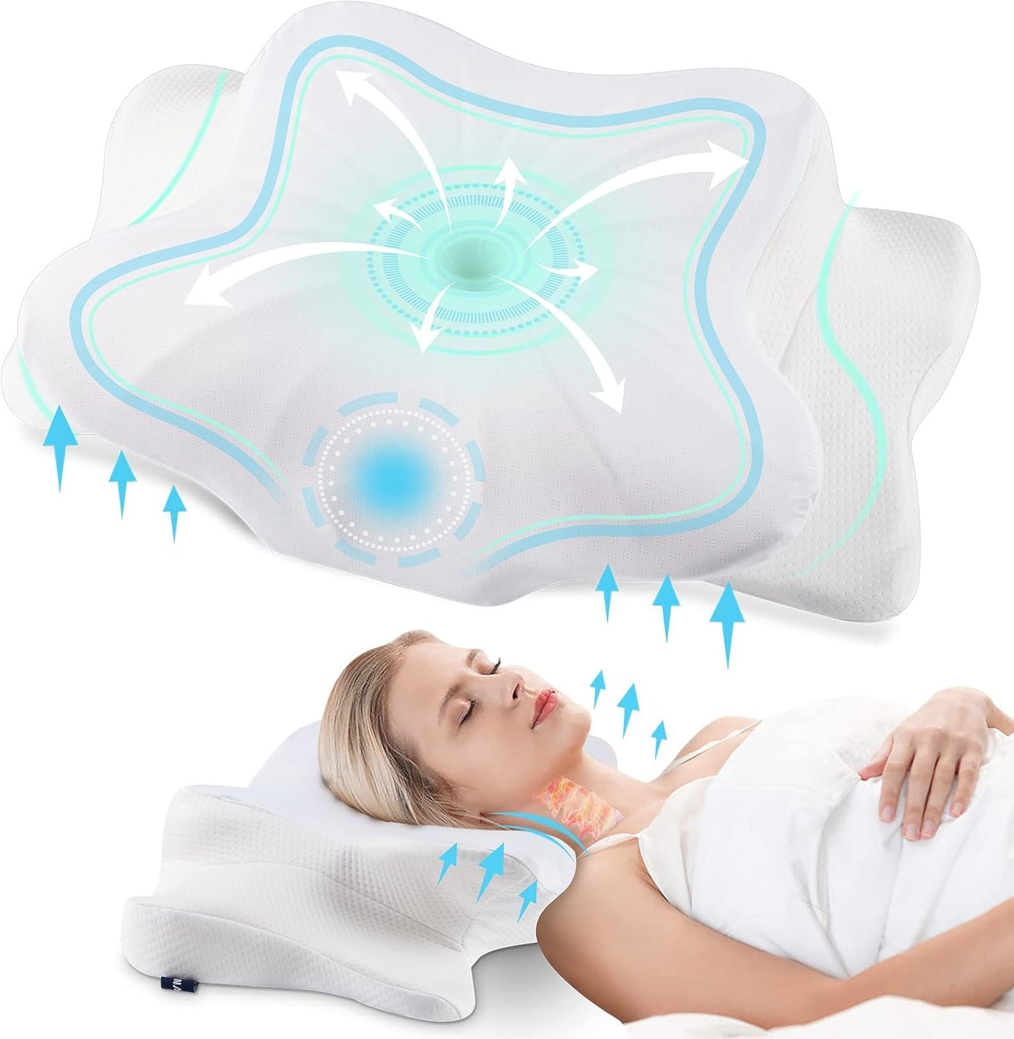 DONAMA Cervical Pillow for Neck and Shoulder Support Comfort