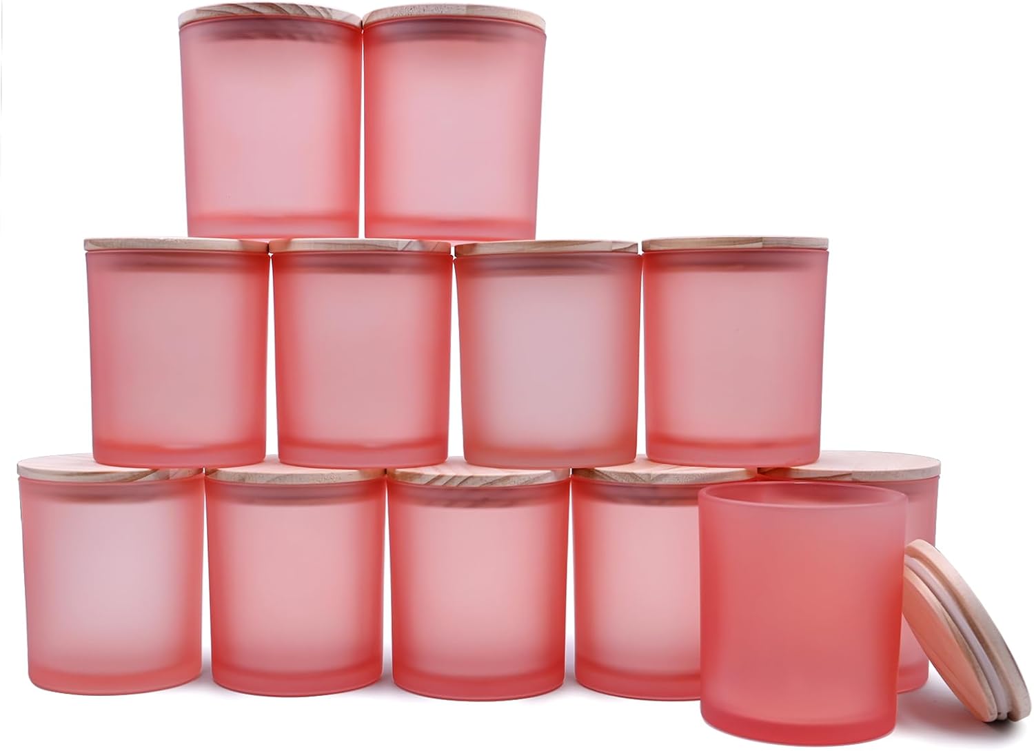 14 OZ Thick Candle Jars for Making Candles - 12 Pcs Set