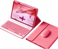 Dark Pink iPad Air 11 in M2 Keyboard Case with Mouse - Cute Detachable