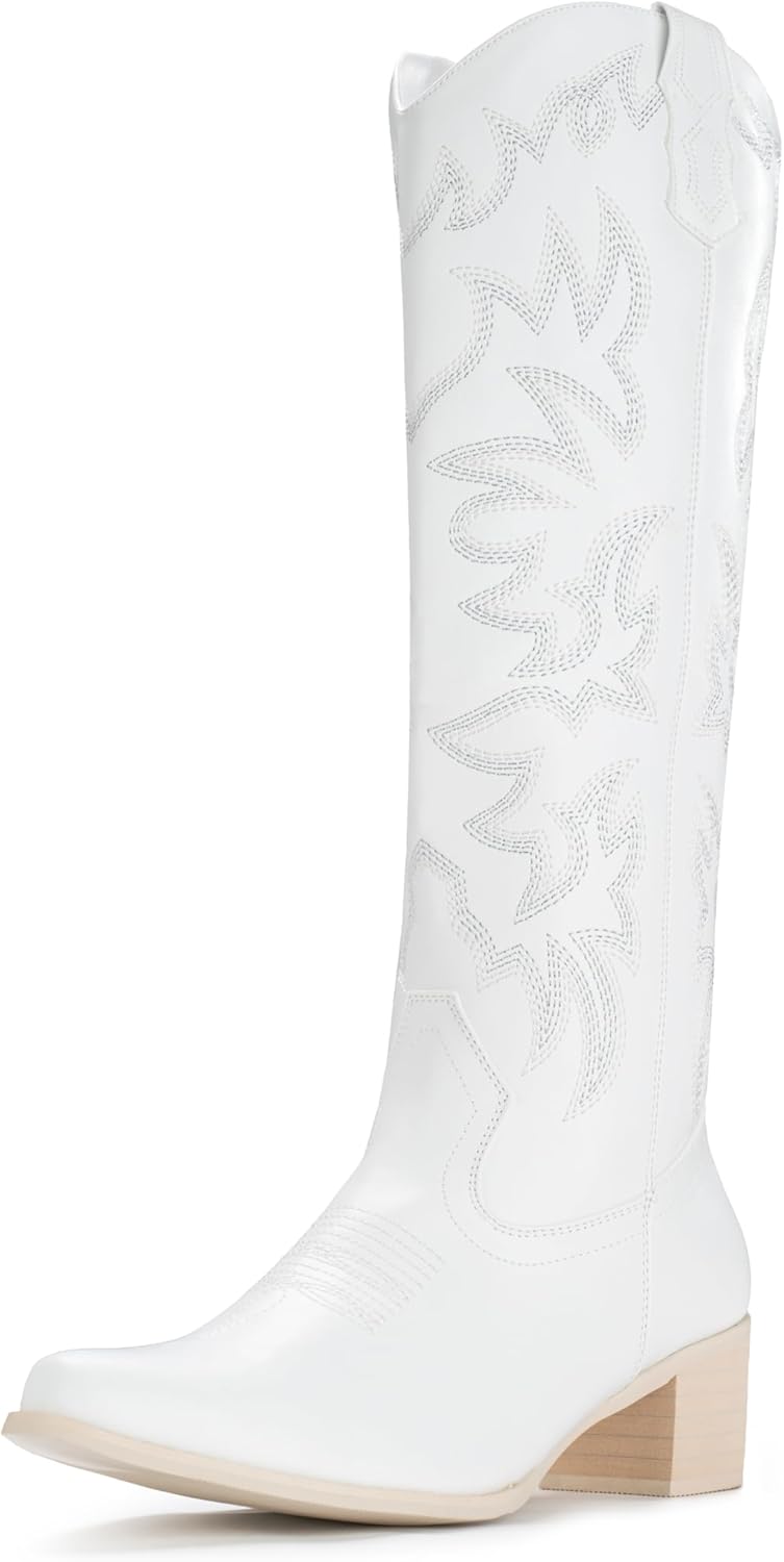 IUV Cowboy Boots for Women - Stylish Knee High Western Footwear