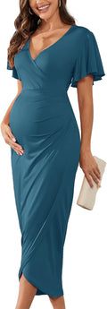 Elegant Maternity Wrap Dress for Baby Showers and Parties