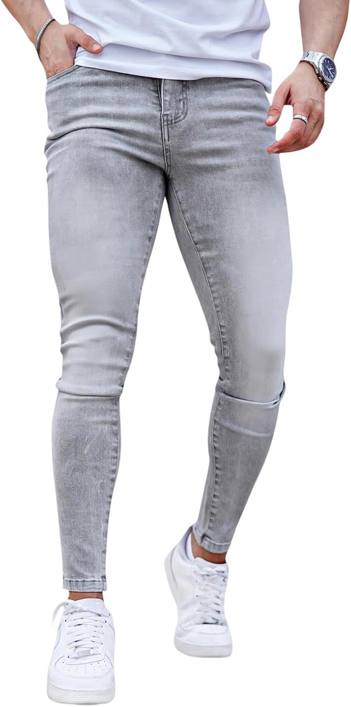 GINGTTO Men's Skinny Jeans for a Confident Fashion Statement