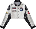 Cropped Leather Jacket for Women - Trendy PU Moto Biker Style