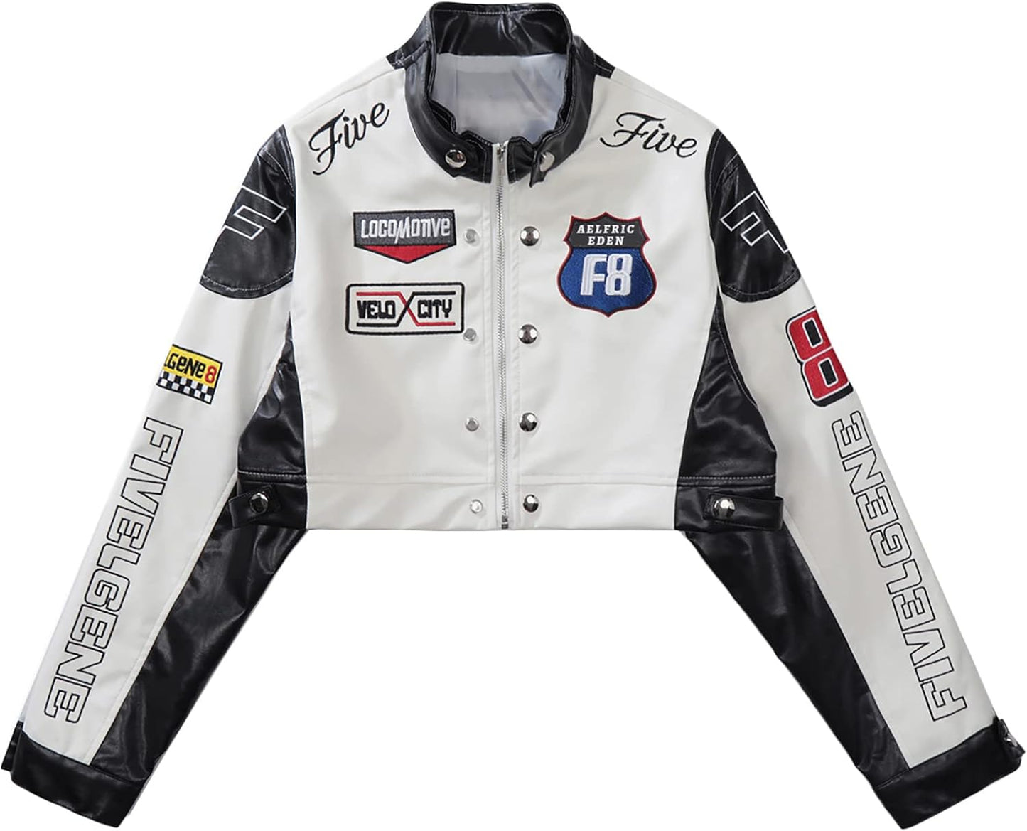 Cropped Leather Jacket for Women - Trendy PU Moto Biker Style