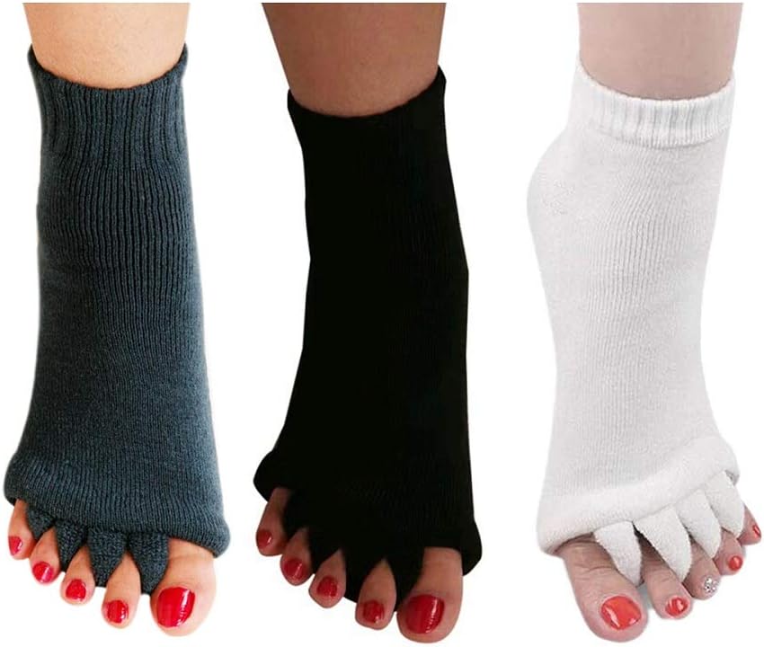 AIBEARTY 3 Pairs Toe Separator Socks - Pain Relief!