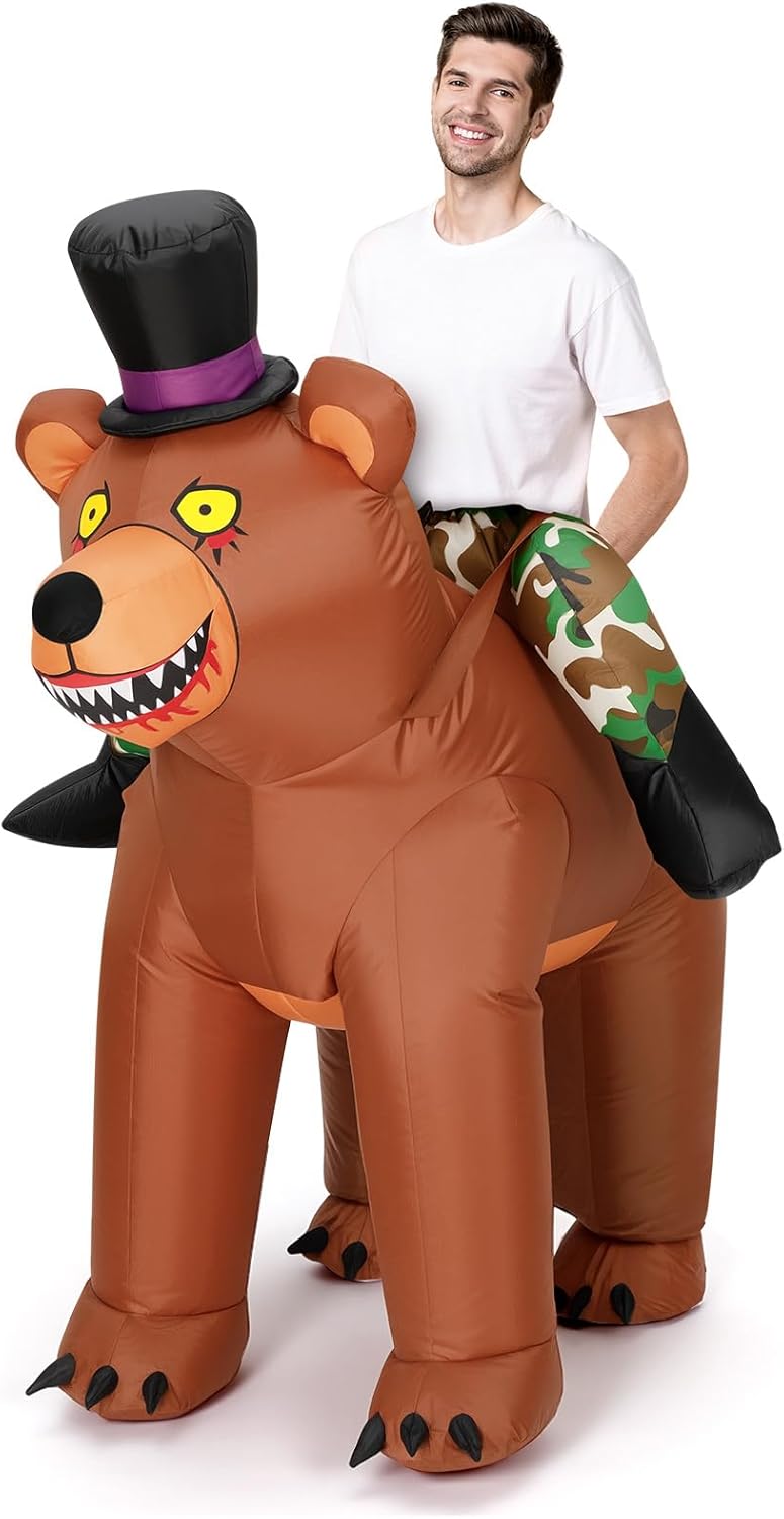 Adult Inflatable Bear Costume for Halloween and Christmas Fun
